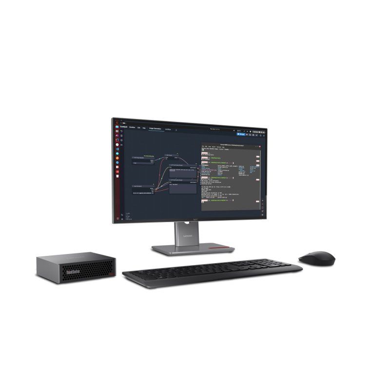 STOCKINK1-Lenovo ThinkStation PGX GB10 128 Go LPDDR5x-SDRAM 4 To SSD DGX OS Mini Tower Mini PC Noir