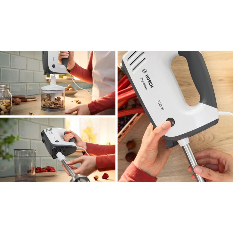 Bosch MFQ37490 mixer Hand mixer 750 W Grey White