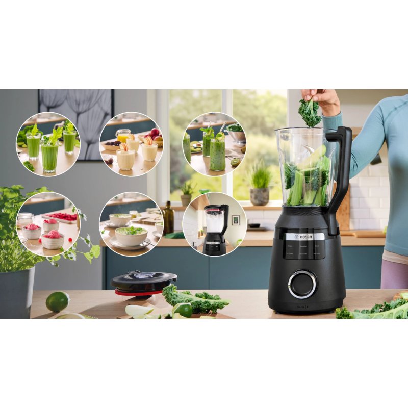 Bosch Serie 6 MMB6652B blender 2 L Mélangeur de table 1800 W Noir