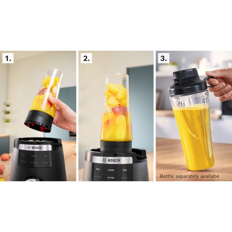 Bosch Serie 6 MMB6652B blender 2 L Mélangeur de table 1800 W Noir