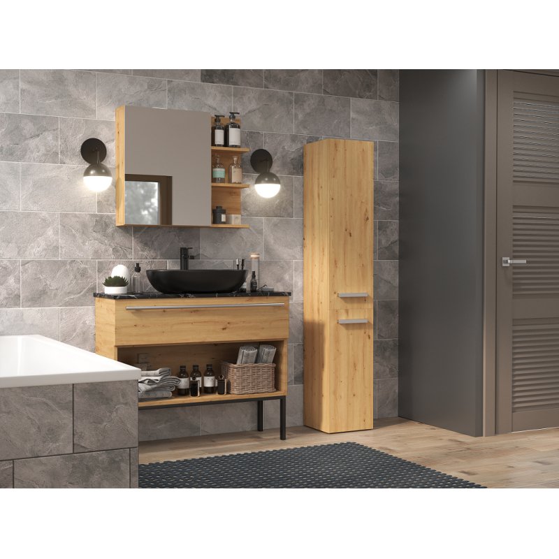 Topeshop NEL IV ARTISAN bathroom storage cabinet Oak