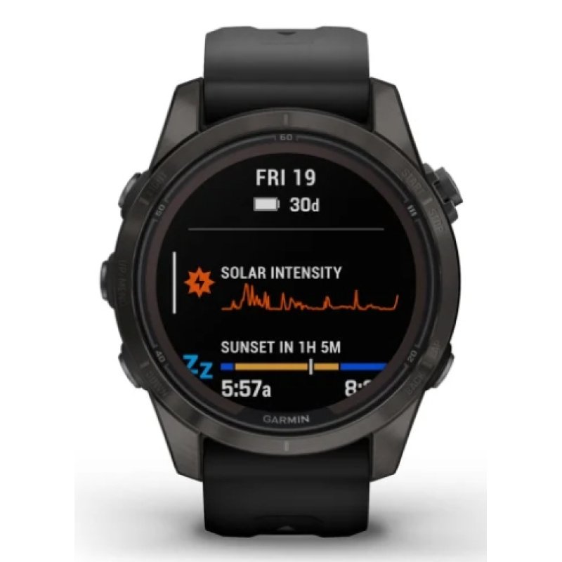 Garmin fēnix 7S Pro 3.05 cm (1.2") MIP 42 mm Digital 240 x 240 pixels Touchscreen Black Wi-Fi GPS (satellite)