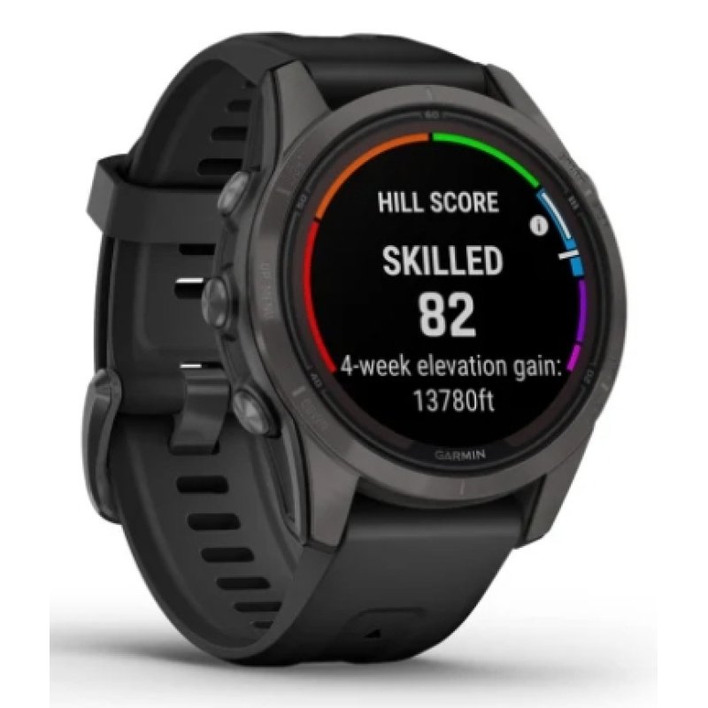Garmin fēnix 7S Pro 3.05 cm (1.2") MIP 42 mm Digital 240 x 240 pixels Touchscreen Black Wi-Fi GPS (satellite)