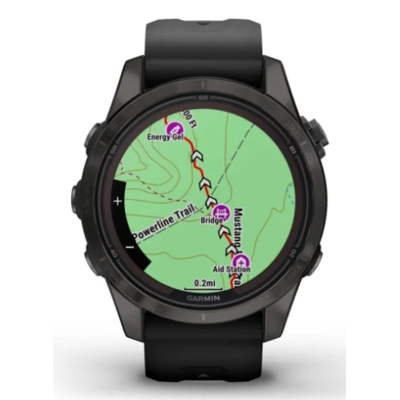 Garmin fēnix 7S Pro 3.05 cm (1.2") MIP 42 mm Digital 240 x 240 pixels Touchscreen Black Wi-Fi GPS (satellite)