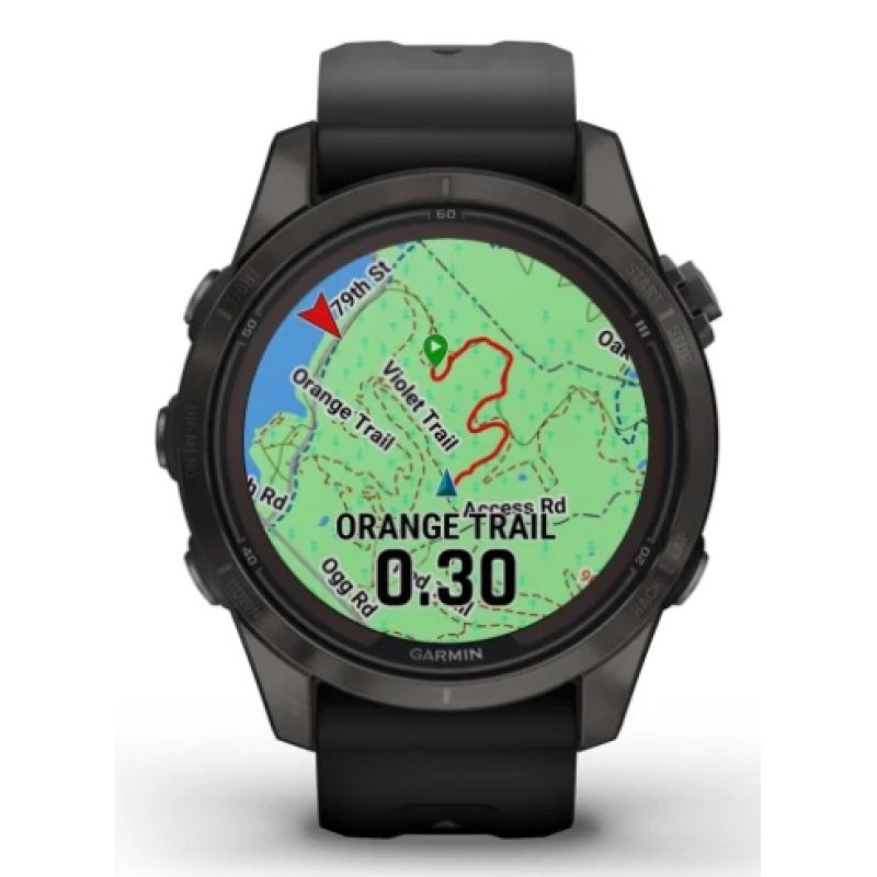 Garmin fēnix 7S Pro 3.05 cm (1.2") MIP 42 mm Digital 240 x 240 pixels Touchscreen Black Wi-Fi GPS (satellite)