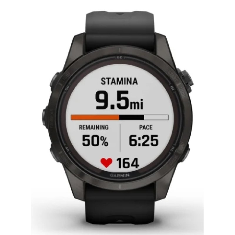 Garmin fēnix 7S Pro 3.05 cm (1.2") MIP 42 mm Digital 240 x 240 pixels Touchscreen Black Wi-Fi GPS (satellite)