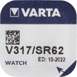 Varta Watch V 317 Button Cell Sr 516 Sw V317 Silver-Oxide 8mah 155v 1-Pack Sr 62 Sw V 317