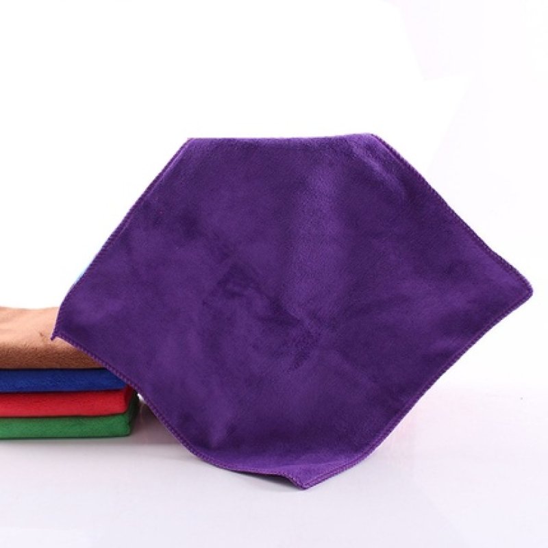 Ewanto Microfiber Cleaning Cloth All-Purpose 30 X 30 Cm Super Soft With Hanging Loop Color Violet Ha-35