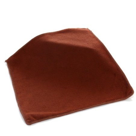 Ewanto Microfiber Cleaning Cloth All-Purpose 30 X 30 Cm Super Soft With Hanging Loop Brown Ha-34