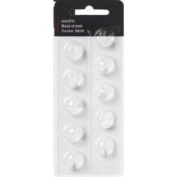 Ewanto 10 Pack Minifit Bass 10mm Double Vent Domes For Oticon Hearing Aids