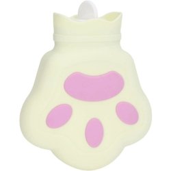 Ewanto Mini Silicone Bear Paw-Shaped Hot Water Bottle 200 Ml - Cream Color