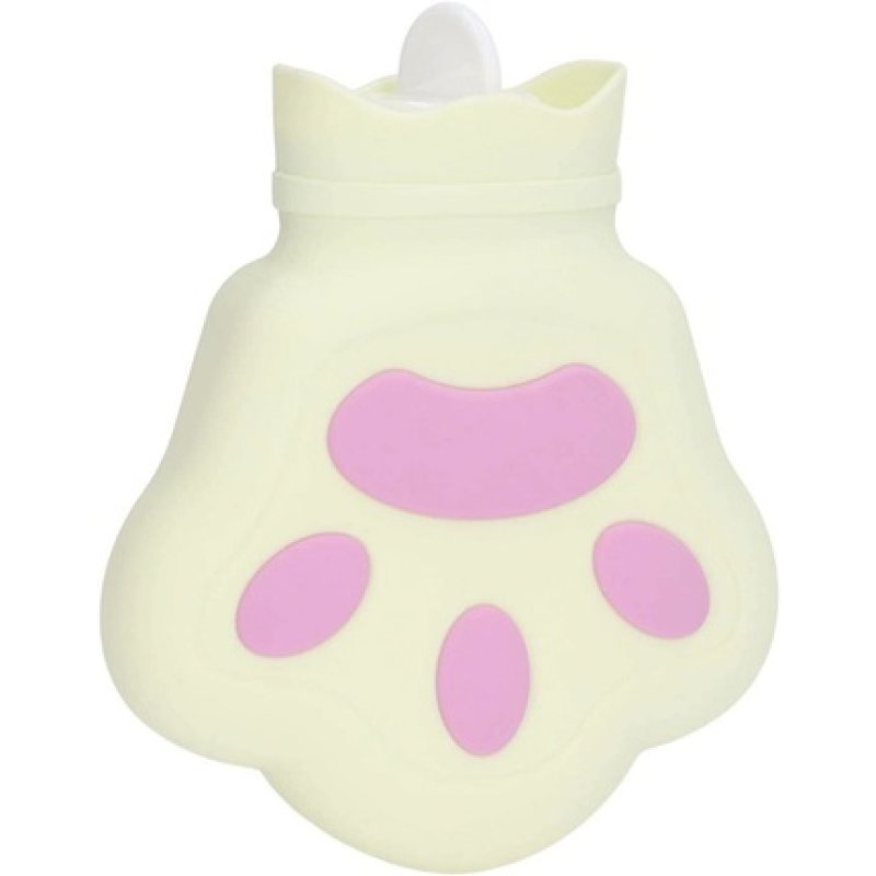 Ewanto Mini Silicone Bear Paw-Shaped Hot Water Bottle 200 Ml - Cream Color