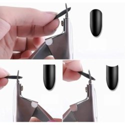Nail Clipper Tip Cutter for Artificial Nails Gel Nails Manicure Tool made of Stainless Steel Silver