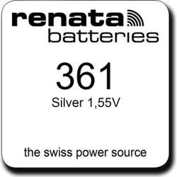 Renata Watch 361 Uhrenbatterie Sr721w 0 Mercury 155 V Battery 1er Blister 361