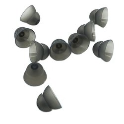 Ewanto Silicone Dome For Hearing Aids Size L 12mm Power Dome Anthracite Ha-17