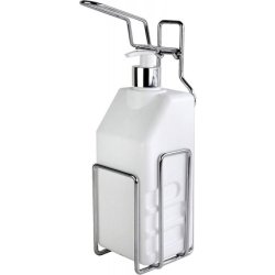 Ewanto Stainless Steel Disinfectant Dispenser Including Wall Mount And 1000 Ml Empty Bottle With Pump Dispenser E014011
