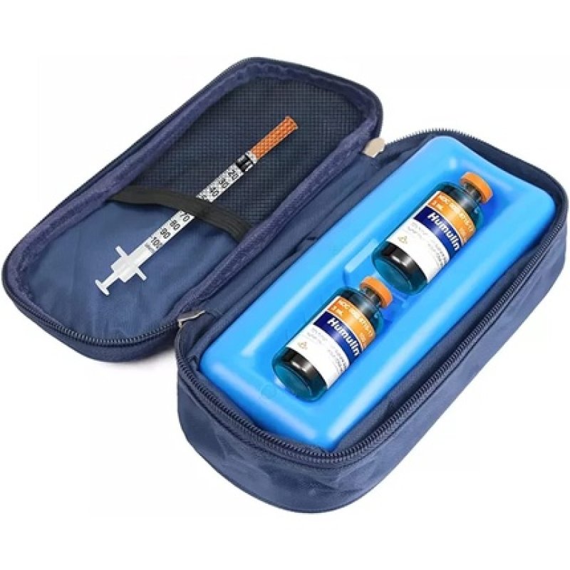 1x Insulin Cooler Bags With Ice Pack Travel Bag - Medication Insulated