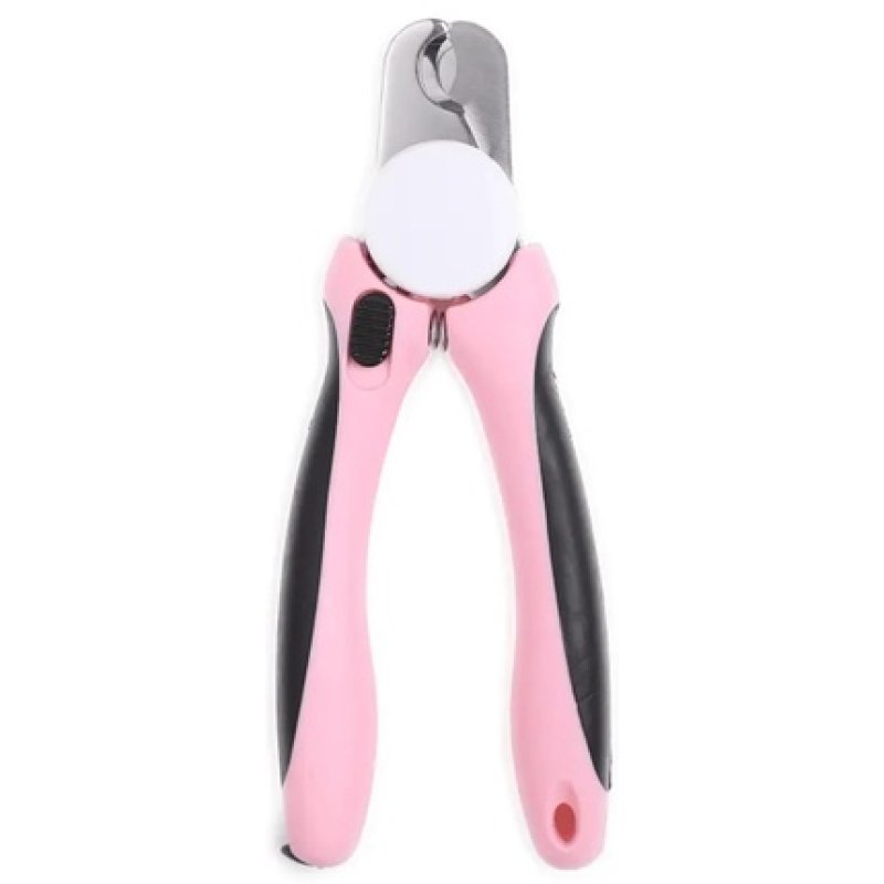 Stainless Steel Claw Scissors for Dogs and Cats Claw Clippers for Pets with Safety Guard Pink