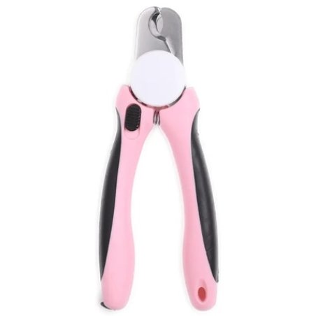 Stainless Steel Claw Scissors for Dogs and Cats Claw Clippers for Pets with Safety Guard Pink