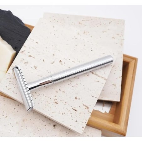 Rosegold Stainless Steel Safety Razor for Classic Razor Blades with 5 Blades