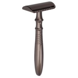 Black Safety Razor Premium Reusable Razor for Classic Stainless Steel Blades Includes 5 Blades Gentle Thorough