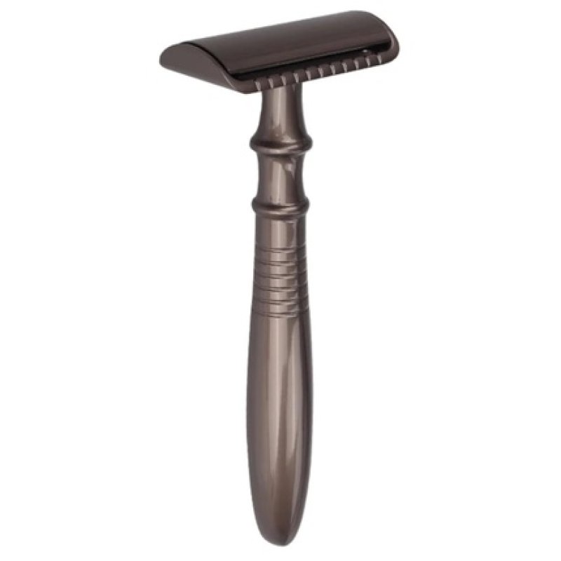 Black Safety Razor Premium Reusable Razor for Classic Stainless Steel Blades Includes 5 Blades Gentle Thorough