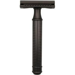 Black Safety Razor Reusable for Classic Stainless Steel Razor Blades Includes 5 Blades Gentle Thorough Skin-Friendly