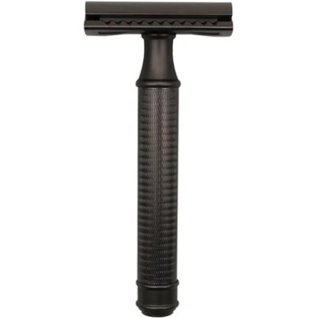 Black Safety Razor Reusable for Classic Stainless Steel Razor Blades Includes 5 Blades Gentle Thorough Skin-Friendly