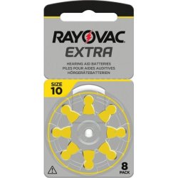 Rayovac 1000x Extra Advanced Hearing Aid Batteries 8 Pack Pr70 Yellow