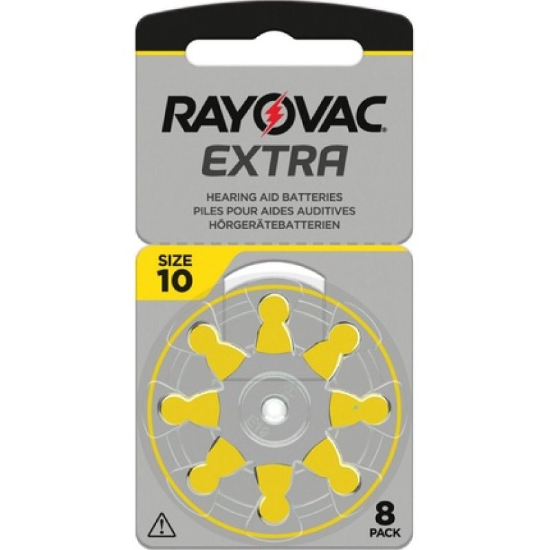 Rayovac 1000x Extra Advanced Hearing Aid Batteries 8 Pack Pr70 Yellow