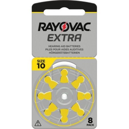 Rayovac 1000x Extra Advanced Hearing Aid Batteries 8 Pack Pr70 Yellow