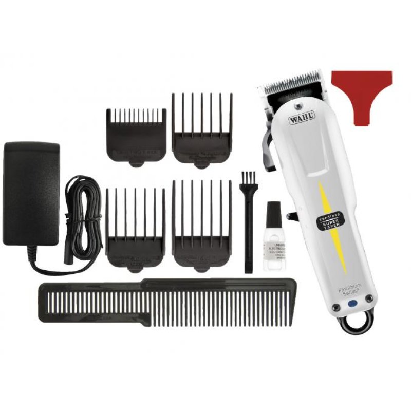 Wahl Super Taper Hair Clippers White 10 Piece Set