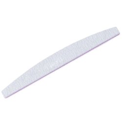 Ewanto Double-Sided Half-Moon Shaped Nail File 179 Mm X 28 Mm X 4 Mm - Washable, 100/180 Grit, Gray Pink