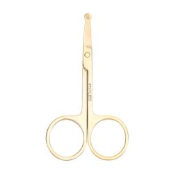Ewanto Safety Rounded Tip Scissors For Grooming Dogs And Cats - Gold Color, Stainless Steel, For Face And Paw Care