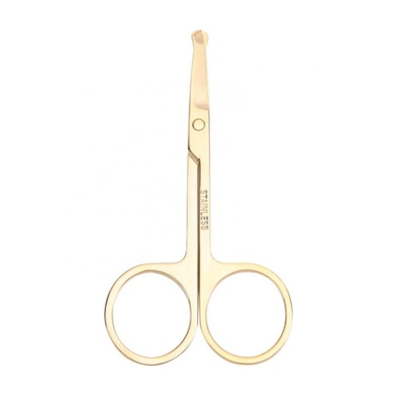 Ewanto Safety Rounded Tip Scissors For Grooming Dogs And Cats - Gold Color, Stainless Steel, For Face And Paw Care