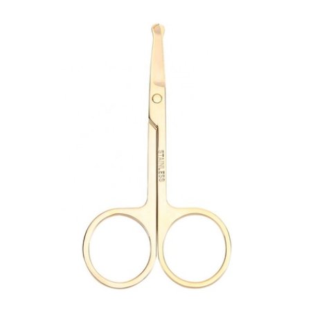 Ewanto Safety Rounded Tip Scissors For Grooming Dogs And Cats - Gold Color, Stainless Steel, For Face And Paw Care