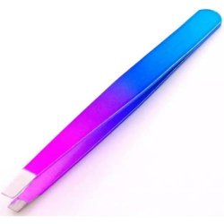 Rainbow Stainless Steel Ingrown Hair Tweezers for Facial Hair and Eyebrow Plucking