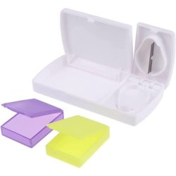 Practical 2 in 1 Tablet Splitter and Pill Organizer White
