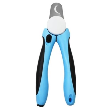 Stainless Steel Claw Scissors for Dogs and Cats Pet Nail Clippers with Safety Guard Blue