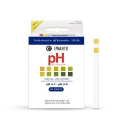 Ewanto Ph Test Strips For Saliva And Urine - Ph 45 To Ph 90 Highly Sensitive 100 Strips