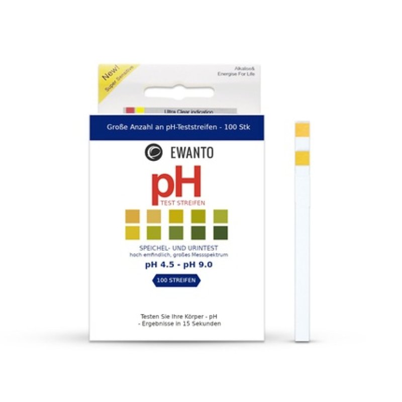 Ewanto Ph Test Strips For Saliva And Urine - Ph 45 To Ph 90 Highly Sensitive 100 Strips