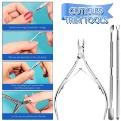 Nail Care Set with 12 Double-Sided Nail Files, Nail Buffer Block, Cuticle Pusher, Cuticle Trimmer, Nail Clipper, and