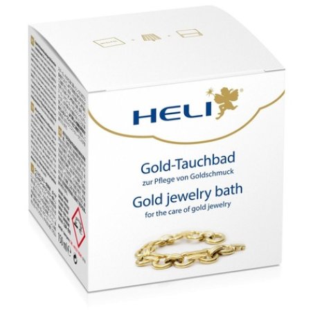 Heli Gold Jewelry Bath With Washing Basket And Care Cloth