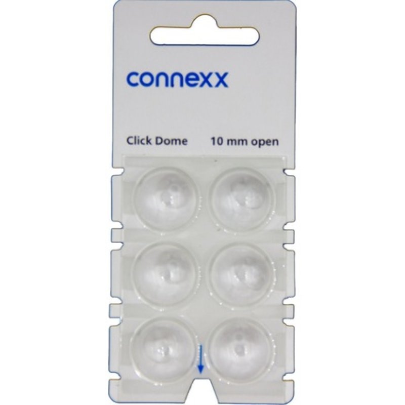 Connexx Click Open 10 Mm Dome 6-Pack Blister White Silicone Hearing Aid Domes