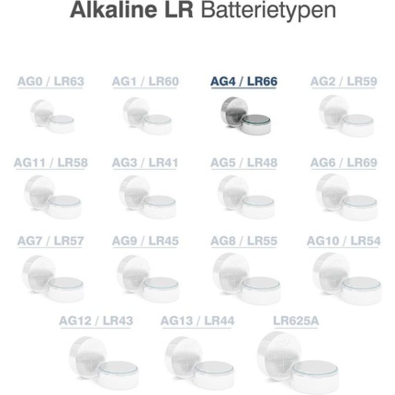 Pack blister de 10 piles boutons 1.5V (AG4/LR66/LR626/377) Camelion