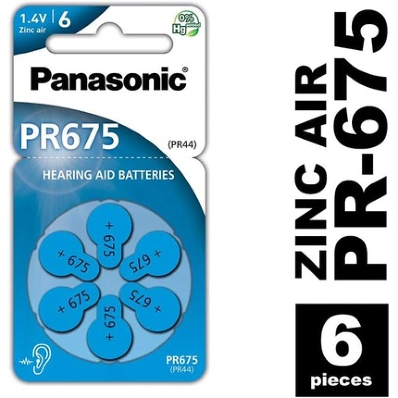 Pana Zinc Air PR-675/6LB    1.4V     6er | 675