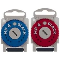 HF-4 Black Cerumen Filter for Hearing Aids Blue Left Side