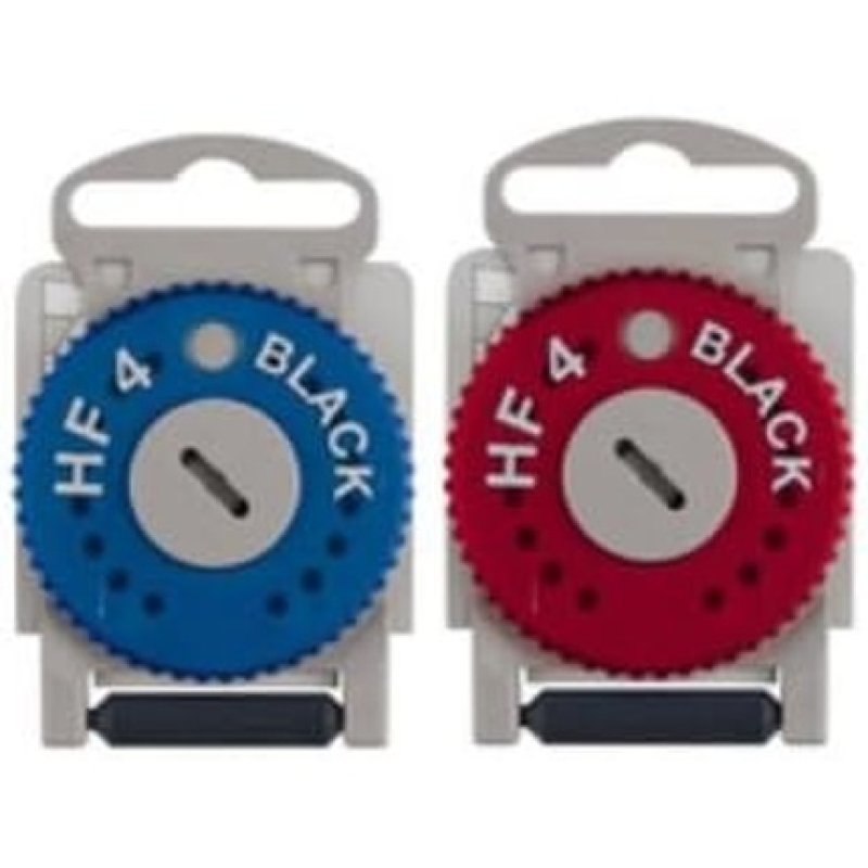 HF-4 Black Cerumen Filter for Hearing Aids Blue Left Side