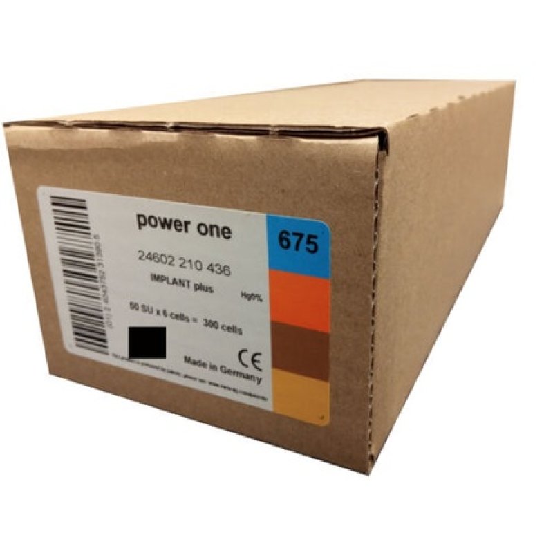 300x Varta Power One Implant Plus Hearing Aid Batteries P675 Pr44 Blister Of 6