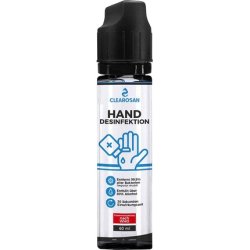 CLEAROSAN Hand Sanitizer 60ml Bottle Kills 99.9% of Germs with 80% Alcohol - Made in Germany